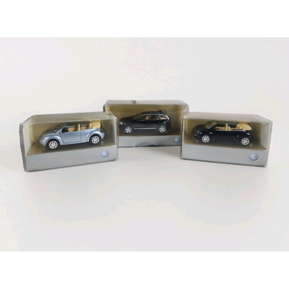 WIKING 1:87 HO Scale Volkswagen Promo Model Set 3 Cars- 1-Touareg & 2-Cabriolet